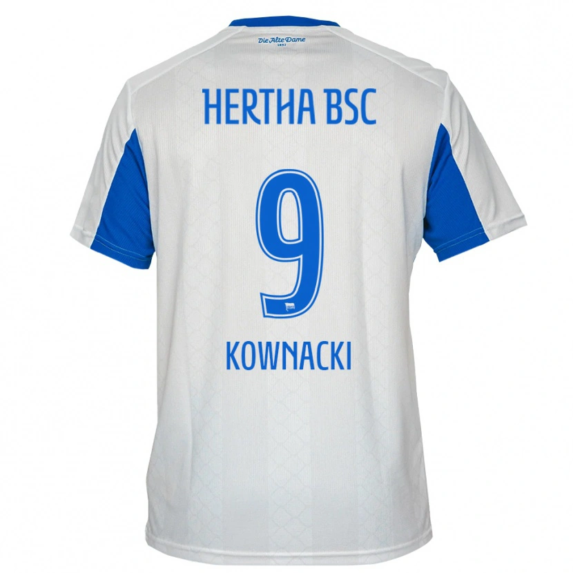 Danxen Herren Dawid Kownacki #9 Weiß Blau Auswärtstrikot Trikot 2025/26 T-Shirt Schweiz