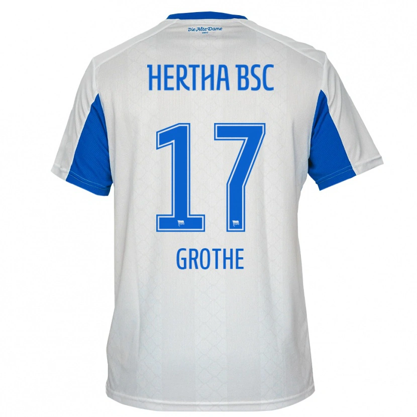 Danxen Herren Mayson Grothe #17 Weiß Blau Auswärtstrikot Trikot 2025/26 T-Shirt Schweiz