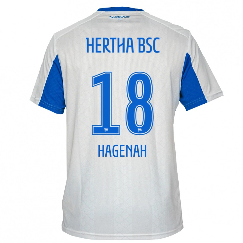 Danxen Herren Simon Hagenah #18 Weiß Blau Auswärtstrikot Trikot 2025/26 T-Shirt Schweiz