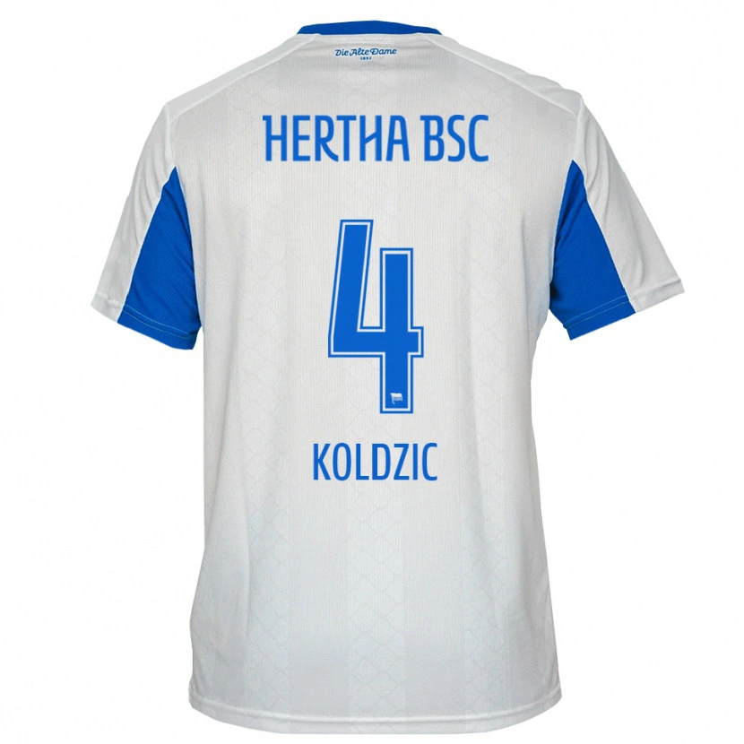 Danxen Herren Denis Koldzic #4 Weiß Blau Auswärtstrikot Trikot 2025/26 T-Shirt Schweiz