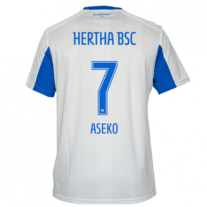 Danxen Herren Benjamin Aseko #7 Weiß Blau Auswärtstrikot Trikot 2025/26 T-Shirt Schweiz