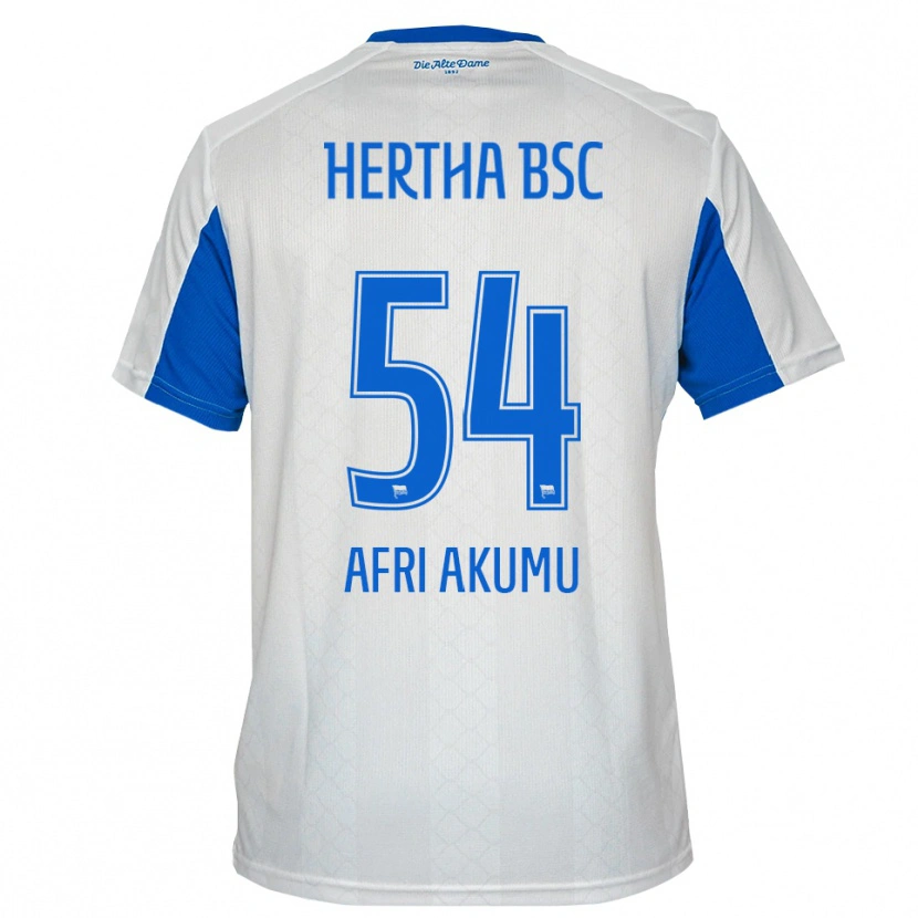 Danxen Herren Maik Afri Akumu #54 Weiß Blau Auswärtstrikot Trikot 2025/26 T-Shirt Schweiz