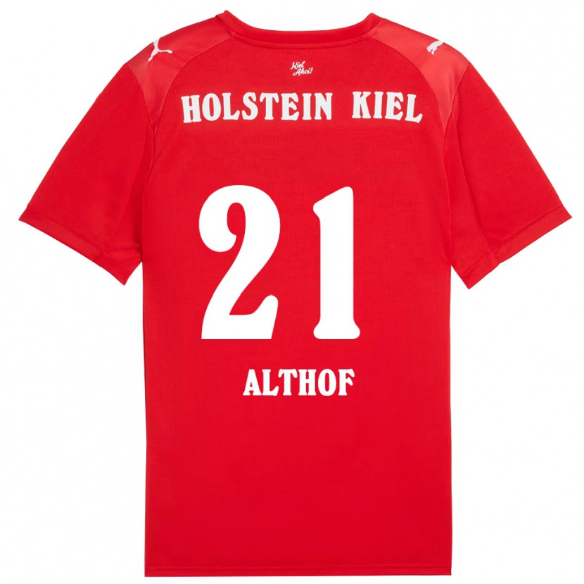 Danxen Herren Lea Althof #21 Rot Blau Auswärtstrikot Trikot 2025/26 T-Shirt Schweiz