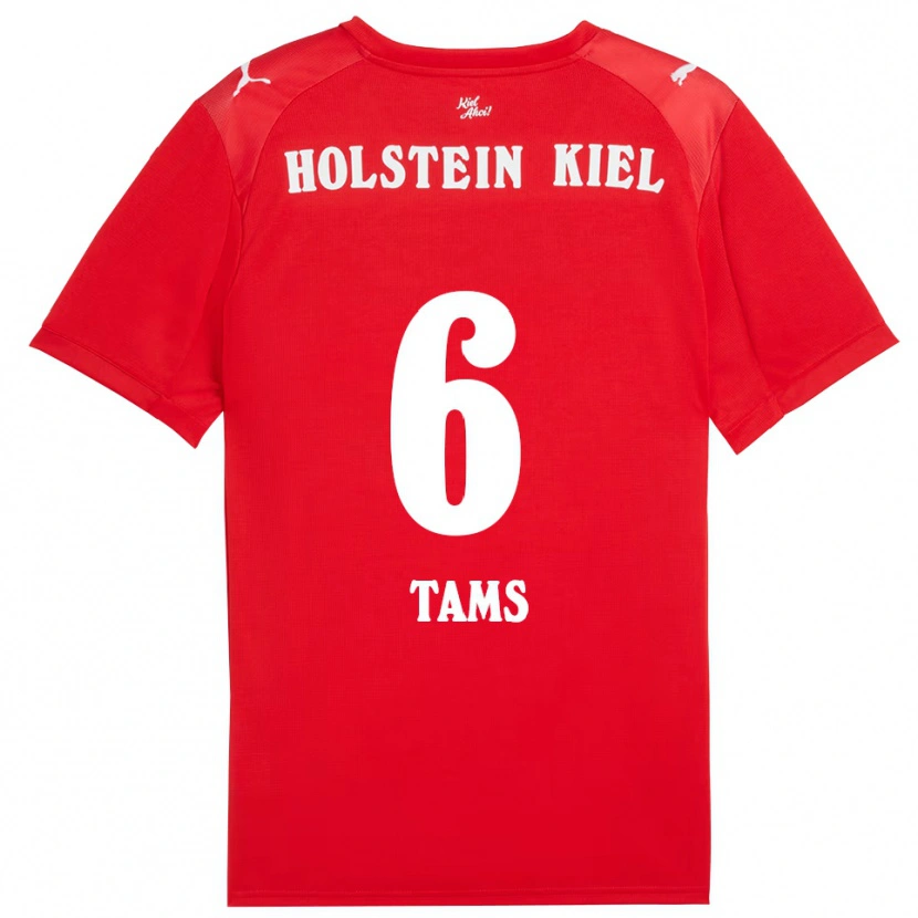 Danxen Herren Linus Tams #6 Rot Blau Auswärtstrikot Trikot 2025/26 T-Shirt Schweiz