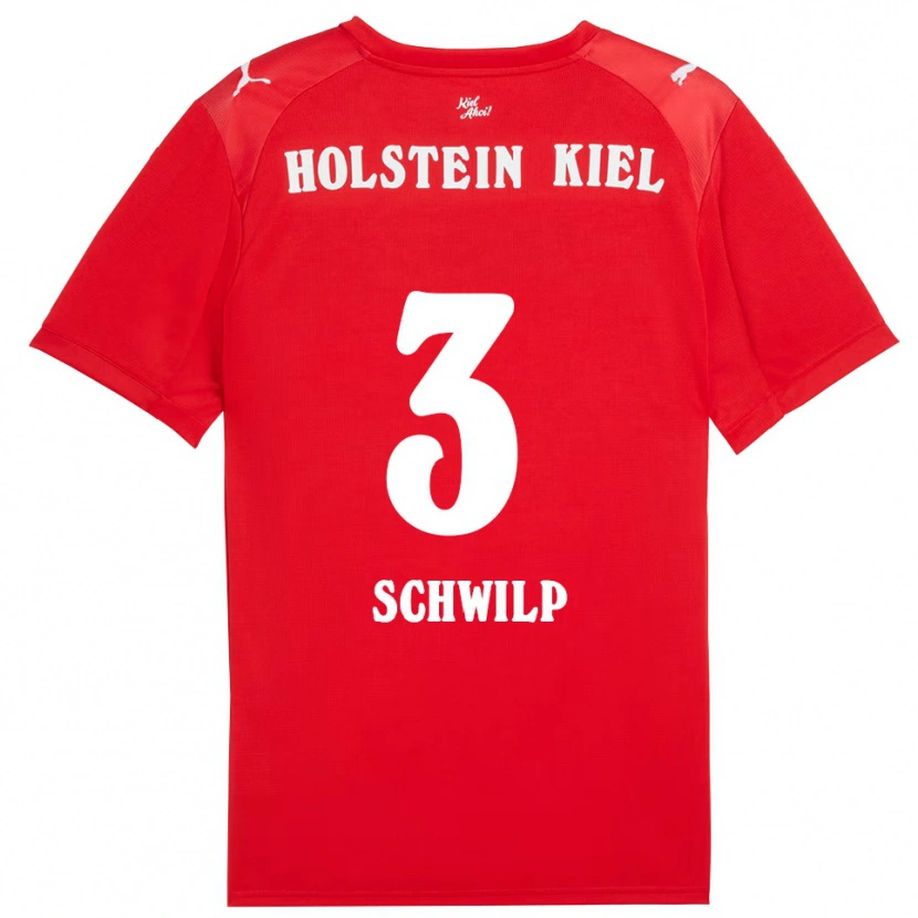 Danxen Herren Bent Schwilp #3 Rot Blau Auswärtstrikot Trikot 2025/26 T-Shirt Schweiz