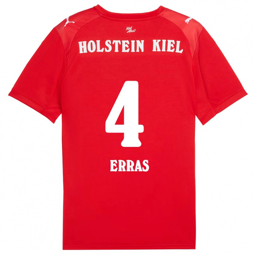 Danxen Herren Patrick Erras #4 Rot Blau Auswärtstrikot Trikot 2025/26 T-Shirt Schweiz