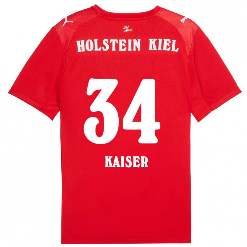 Danxen Herren Konstantin Kaiser #34 Rot Blau Auswärtstrikot Trikot 2025/26 T-Shirt Schweiz