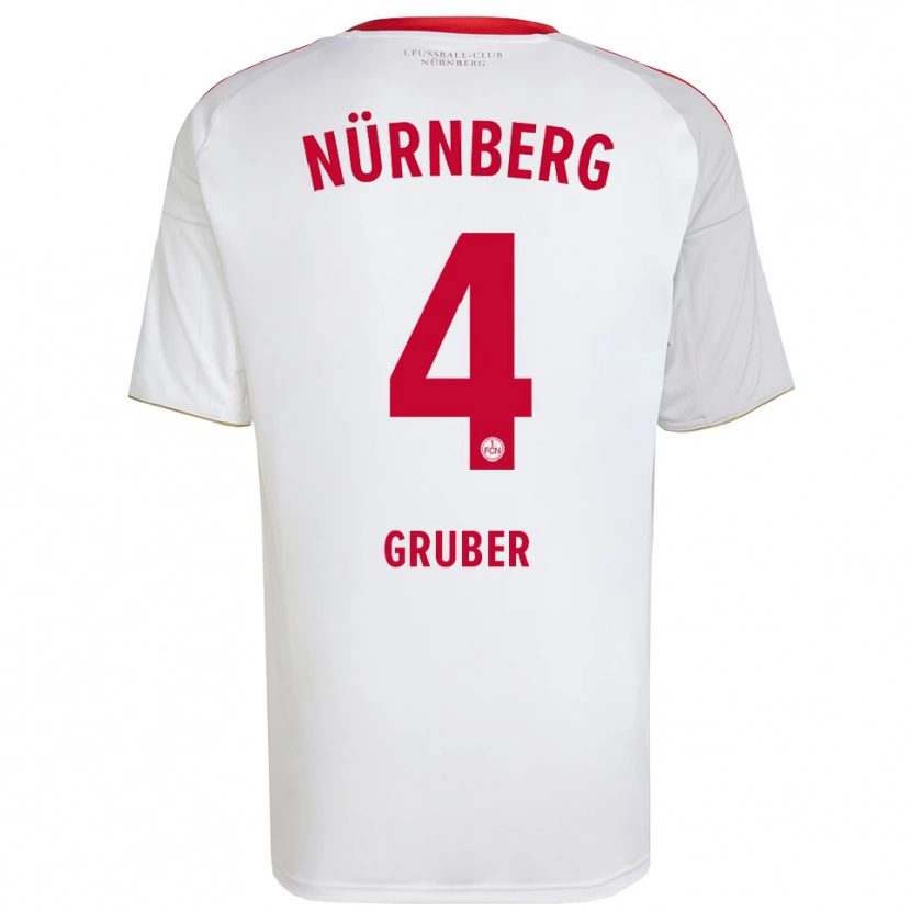 Danxen Herren Fabio Gruber #4 Weiß Rot Auswärtstrikot Trikot 2025/26 T-Shirt Schweiz
