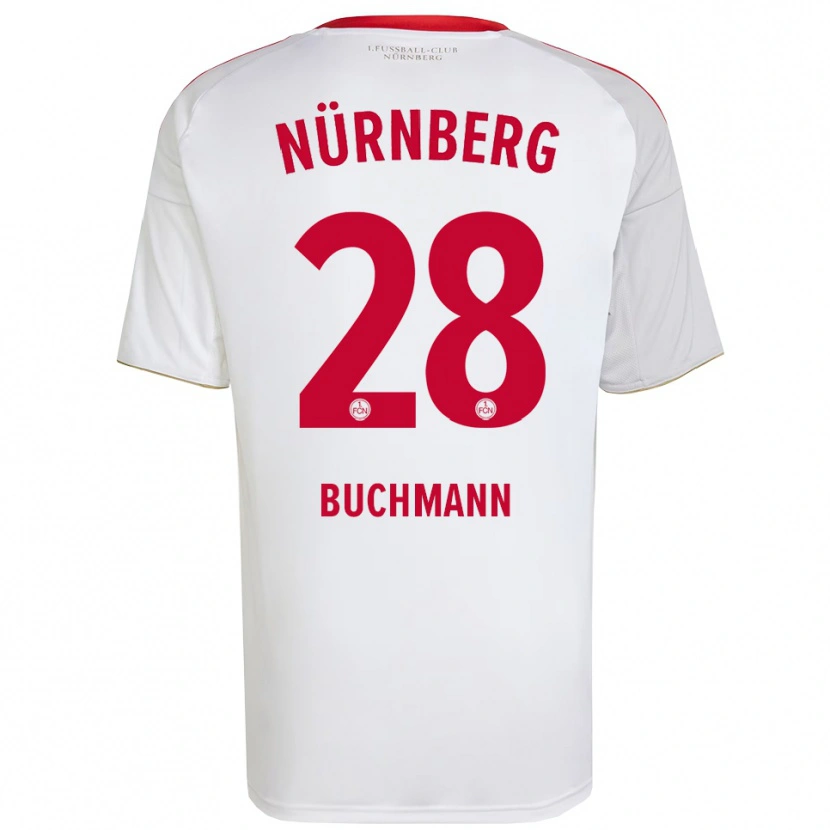 Danxen Herren Tarek Buchmann #28 Weiß Rot Auswärtstrikot Trikot 2025/26 T-Shirt Schweiz