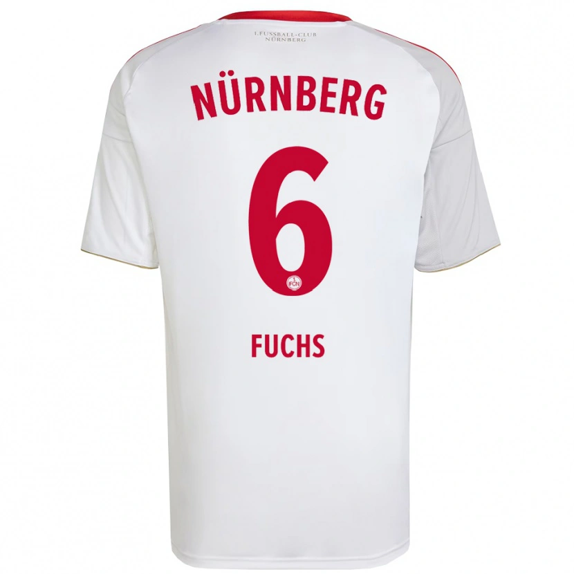 Danxen Herren Pascal Fuchs #6 Weiß Rot Auswärtstrikot Trikot 2025/26 T-Shirt Schweiz