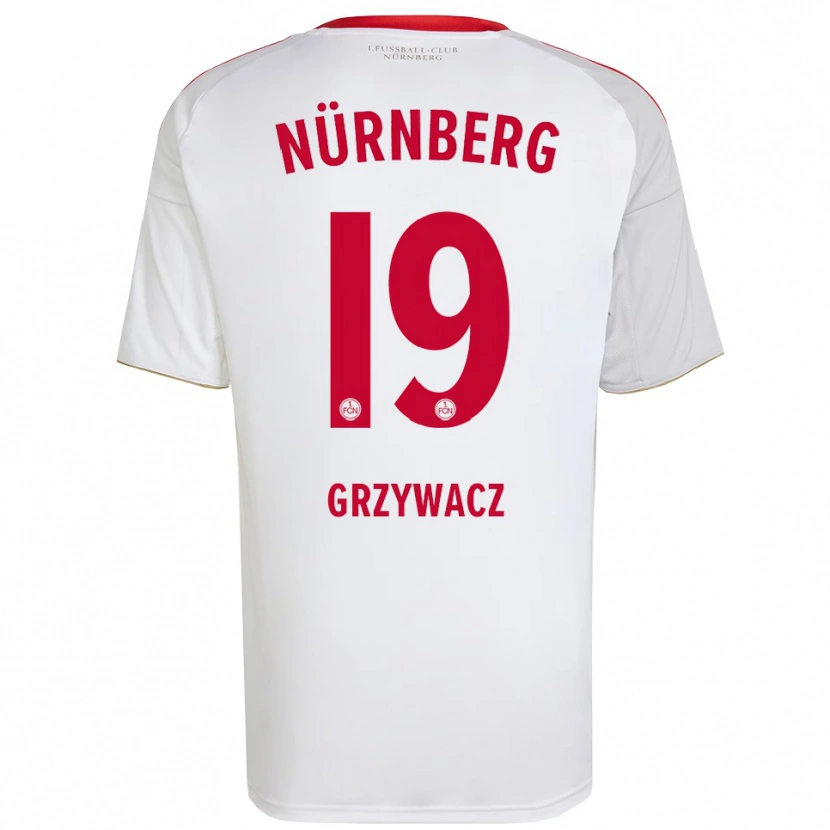 Danxen Herren Eryk Grzywacz #19 Weiß Rot Auswärtstrikot Trikot 2025/26 T-Shirt Schweiz
