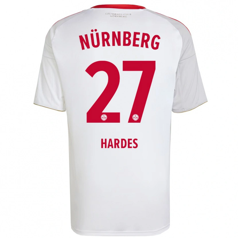 Danxen Herren Aaron Hardes #27 Weiß Rot Auswärtstrikot Trikot 2025/26 T-Shirt Schweiz