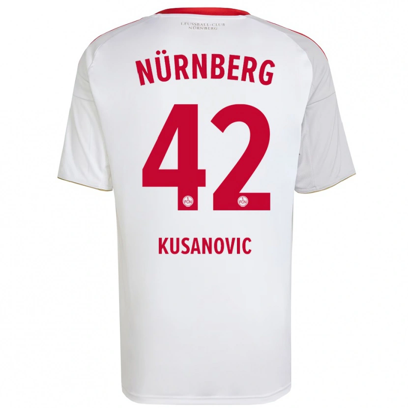 Danxen Herren Tino Kusanovic #42 Weiß Rot Auswärtstrikot Trikot 2025/26 T-Shirt Schweiz