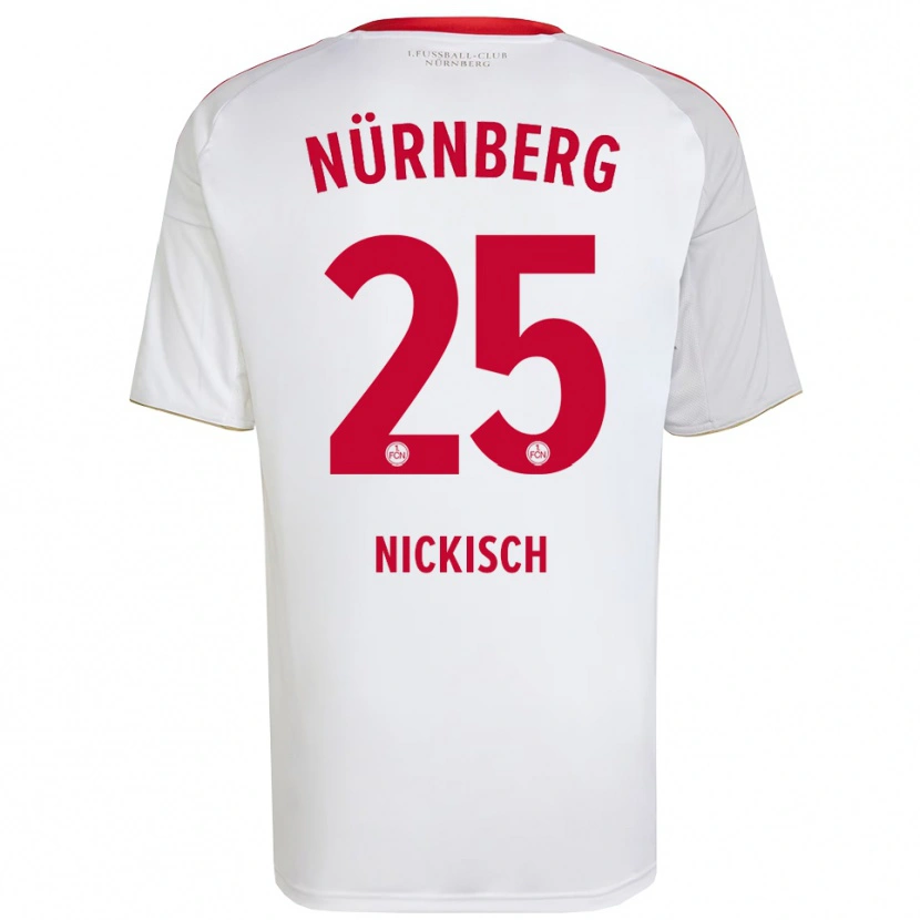 Danxen Herren Justus Nickisch #25 Weiß Rot Auswärtstrikot Trikot 2025/26 T-Shirt Schweiz