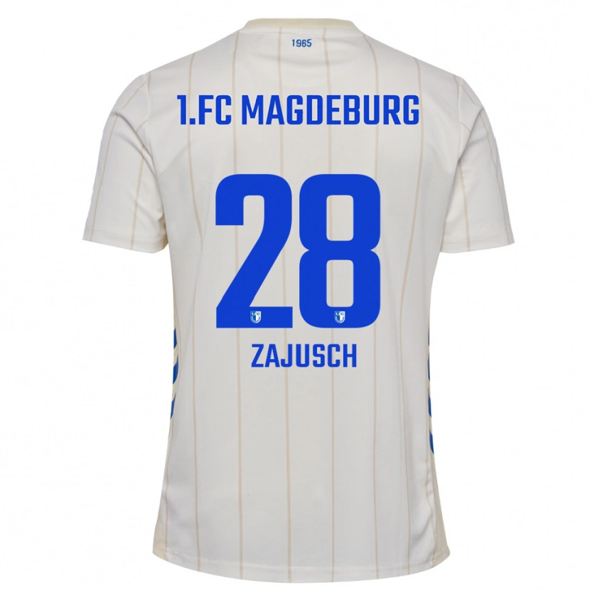 Danxen Herren Marcel Zajusch #28 Weiß Blau Auswärtstrikot Trikot 2025/26 T-Shirt Schweiz