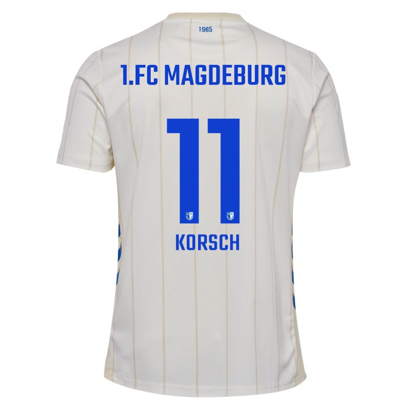 Danxen Herren Stefan Korsch #11 Weiß Blau Auswärtstrikot Trikot 2025/26 T-Shirt Schweiz