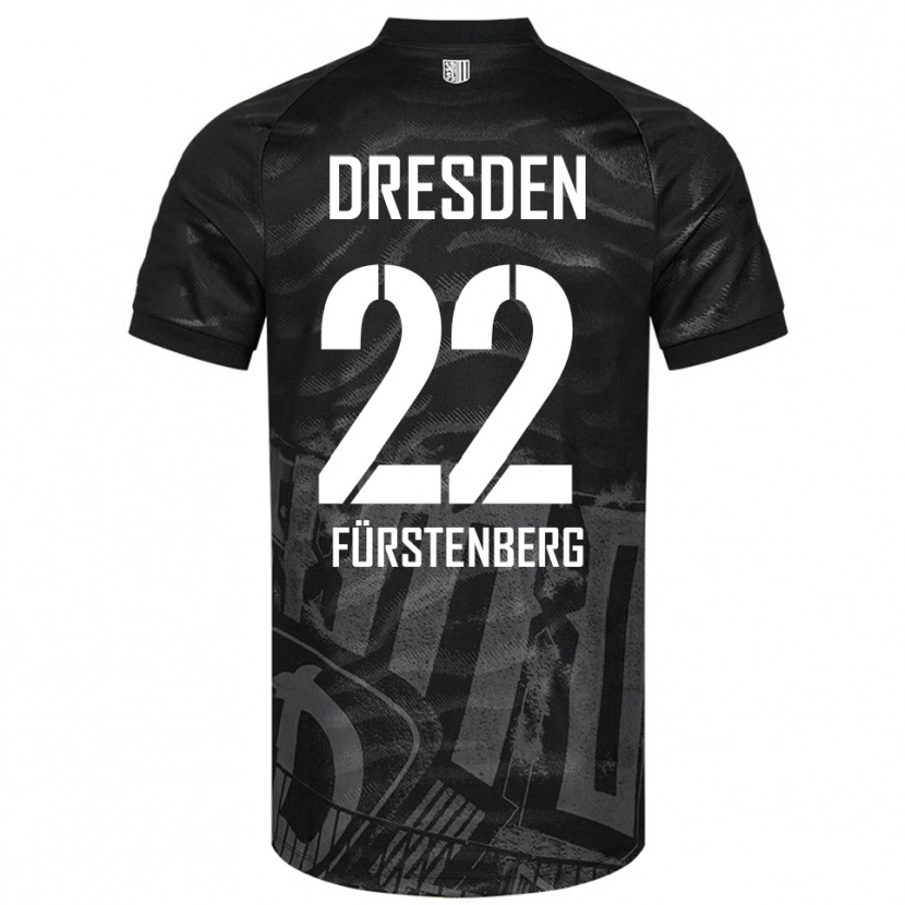 Danxen Herren Mattis Fürstenberg #22 Schwarz Grau Auswärtstrikot Trikot 2025/26 T-Shirt Schweiz