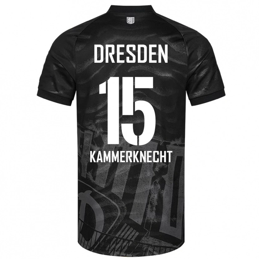 Danxen Herren Claudio Kammerknecht #15 Schwarz Grau Auswärtstrikot Trikot 2025/26 T-Shirt Schweiz