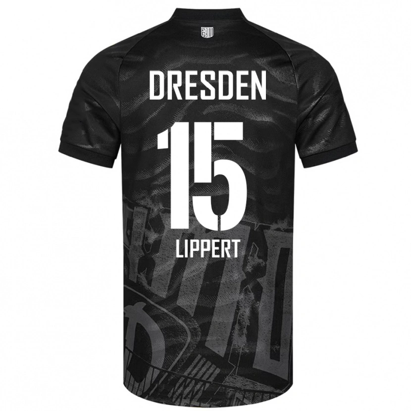 Danxen Herren Marlon Lippert #15 Schwarz Grau Auswärtstrikot Trikot 2025/26 T-Shirt Schweiz