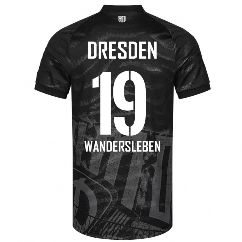 Danxen Herren Arian-Rayan Wandersleben #19 Schwarz Grau Auswärtstrikot Trikot 2025/26 T-Shirt Schweiz