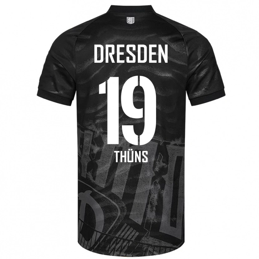 Danxen Herren Louis Thüns #19 Schwarz Grau Auswärtstrikot Trikot 2025/26 T-Shirt Schweiz