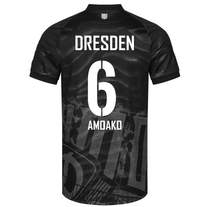 Danxen Herren Kofi Amoako #6 Schwarz Grau Auswärtstrikot Trikot 2025/26 T-Shirt Schweiz