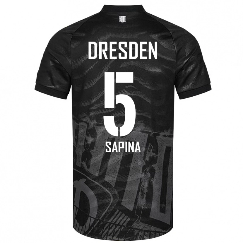 Danxen Herren Vinko Sapina #5 Schwarz Grau Auswärtstrikot Trikot 2025/26 T-Shirt Schweiz