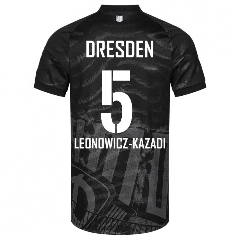 Danxen Herren Jonathan Leonowicz-Kazadi #5 Schwarz Grau Auswärtstrikot Trikot 2025/26 T-Shirt Schweiz