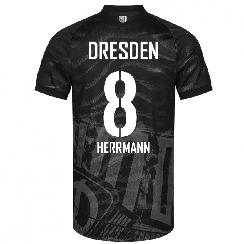 Danxen Herren Luca Herrmann #8 Schwarz Grau Auswärtstrikot Trikot 2025/26 T-Shirt Schweiz