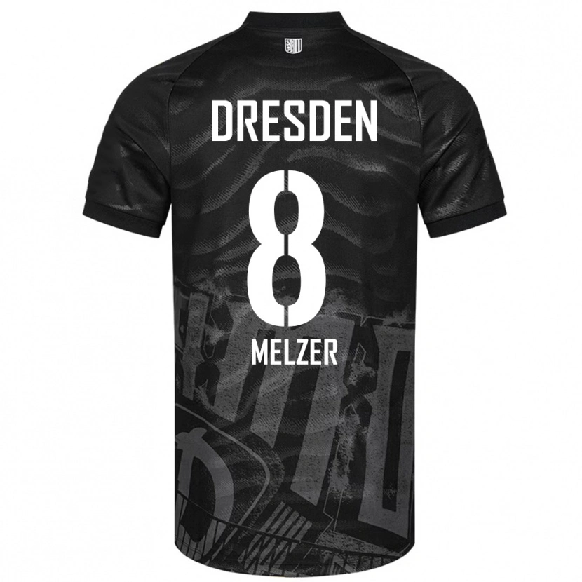 Danxen Herren Otto Melzer #8 Schwarz Grau Auswärtstrikot Trikot 2025/26 T-Shirt Schweiz