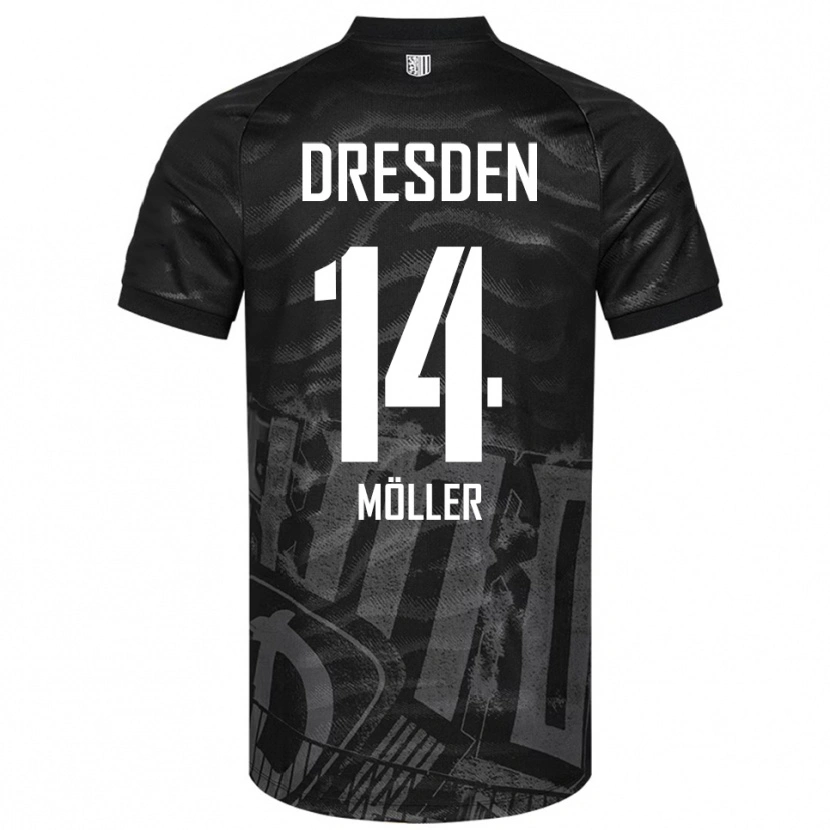 Danxen Herren Gustav Möller #14 Schwarz Grau Auswärtstrikot Trikot 2025/26 T-Shirt Schweiz