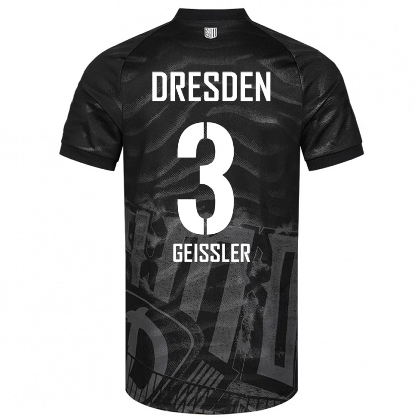 Danxen Herren Jonathan Geißler #3 Schwarz Grau Auswärtstrikot Trikot 2025/26 T-Shirt Schweiz