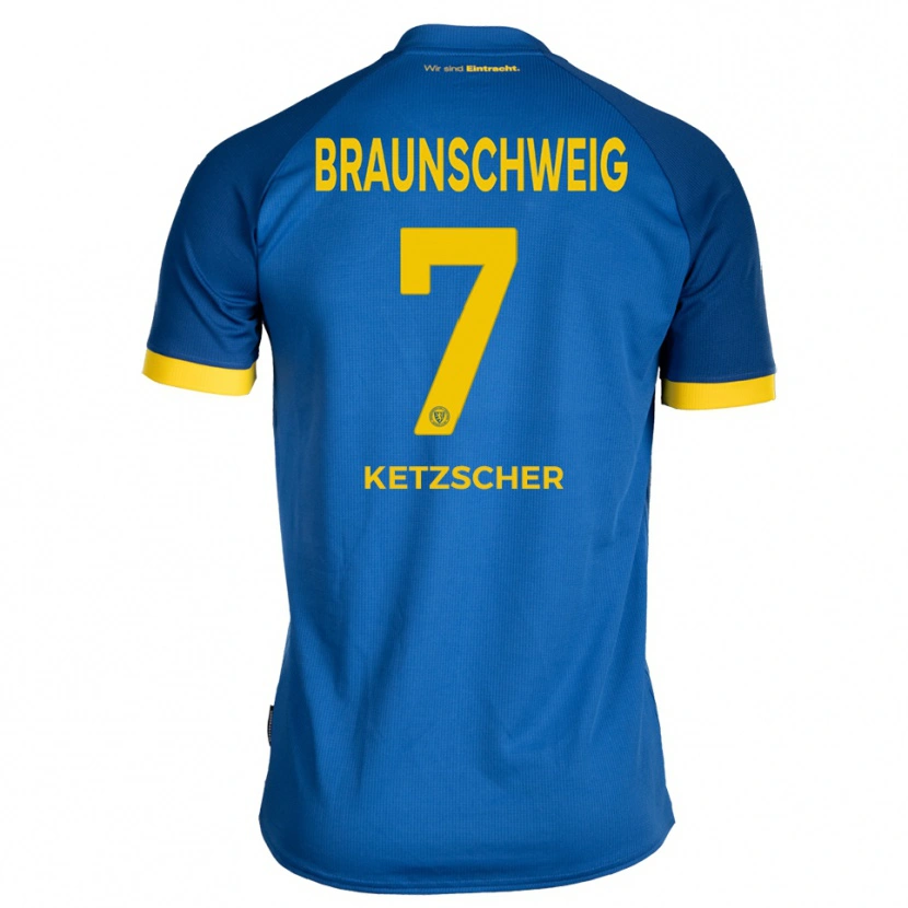 Danxen Herren Mika Ketzscher #7 Königsblau Gelb Auswärtstrikot Trikot 2025/26 T-Shirt Schweiz