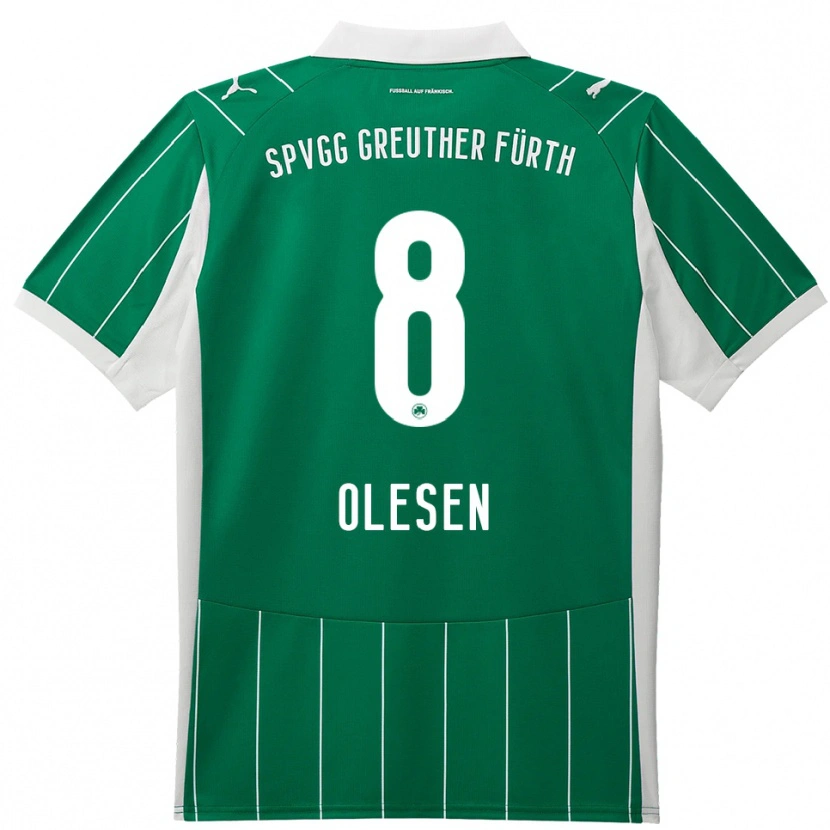 Danxen Herren Mathias Olesen #8 Grün Weiß Auswärtstrikot Trikot 2025/26 T-Shirt Schweiz