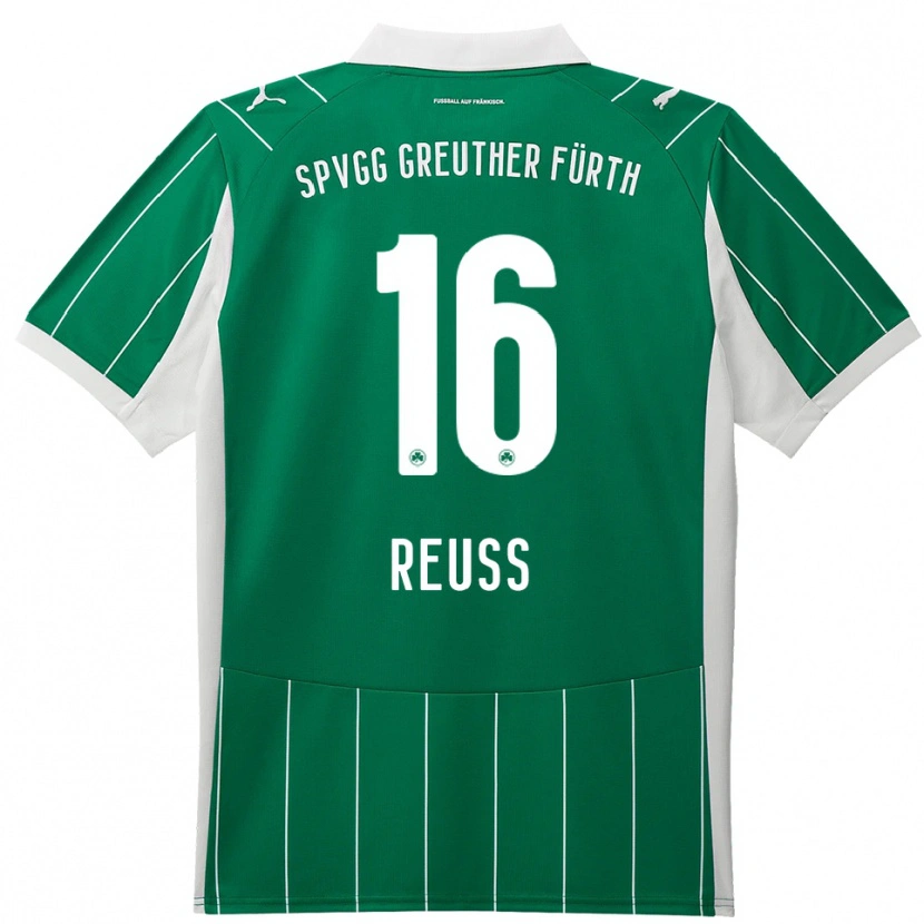 Danxen Herren Jonah Reuß #16 Grün Weiß Auswärtstrikot Trikot 2025/26 T-Shirt Schweiz
