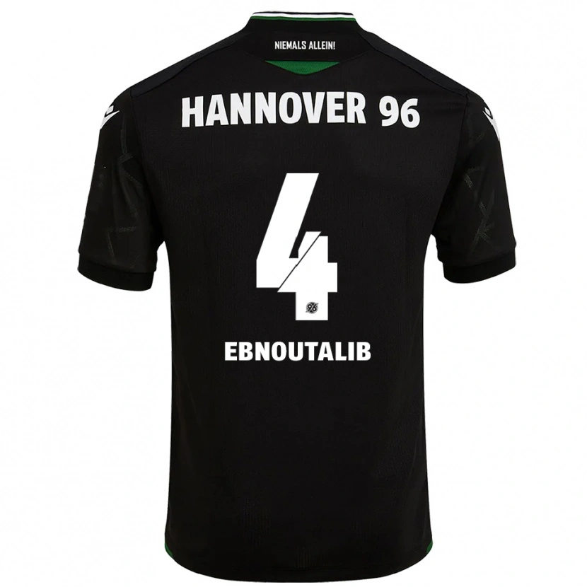 Danxen Herren Ilias Ebnoutalib #4 Schwarz Grün Auswärtstrikot Trikot 2025/26 T-Shirt Schweiz