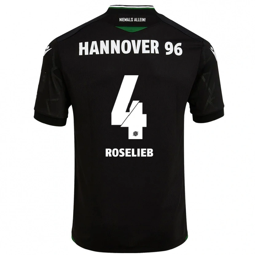 Danxen Herren Emil Roselieb #4 Schwarz Grün Auswärtstrikot Trikot 2025/26 T-Shirt Schweiz