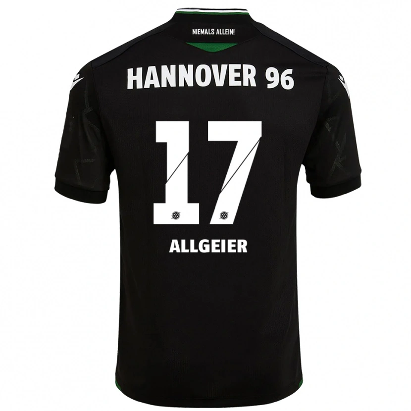 Danxen Herren Bastian Allgeier #17 Schwarz Grün Auswärtstrikot Trikot 2025/26 T-Shirt Schweiz