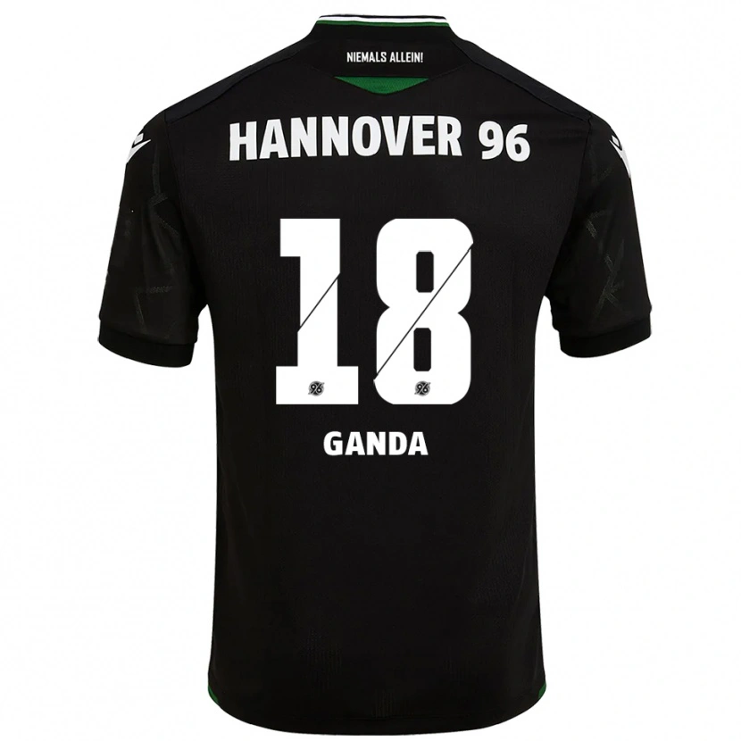 Danxen Herren Joseph Ganda #18 Schwarz Grün Auswärtstrikot Trikot 2025/26 T-Shirt Schweiz