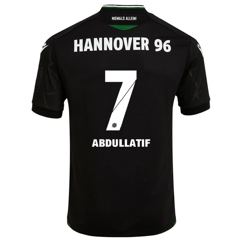 Danxen Herren Mustafa Abdullatif #7 Schwarz Grün Auswärtstrikot Trikot 2025/26 T-Shirt Schweiz