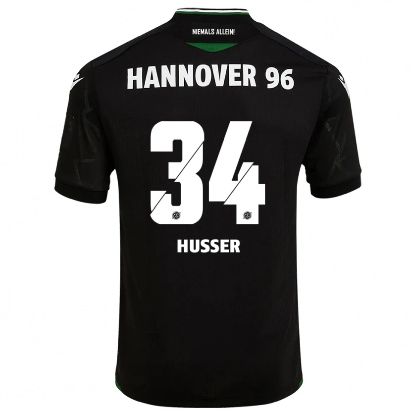 Danxen Herren Denis Husser #34 Schwarz Grün Auswärtstrikot Trikot 2025/26 T-Shirt Schweiz