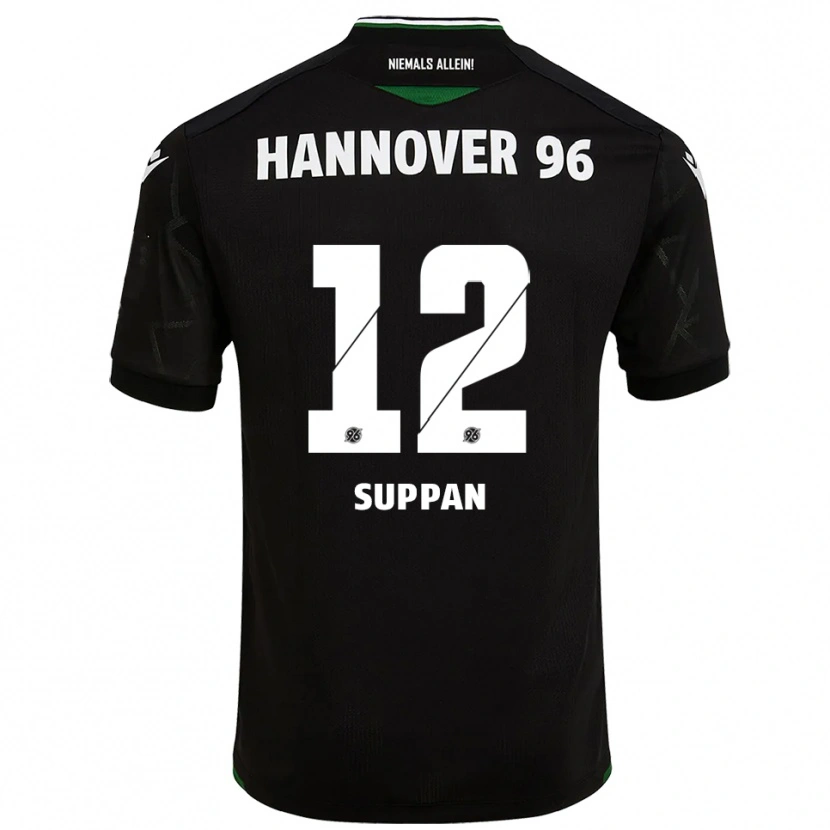 Danxen Herren Jannik Suppan #12 Schwarz Grün Auswärtstrikot Trikot 2025/26 T-Shirt Schweiz