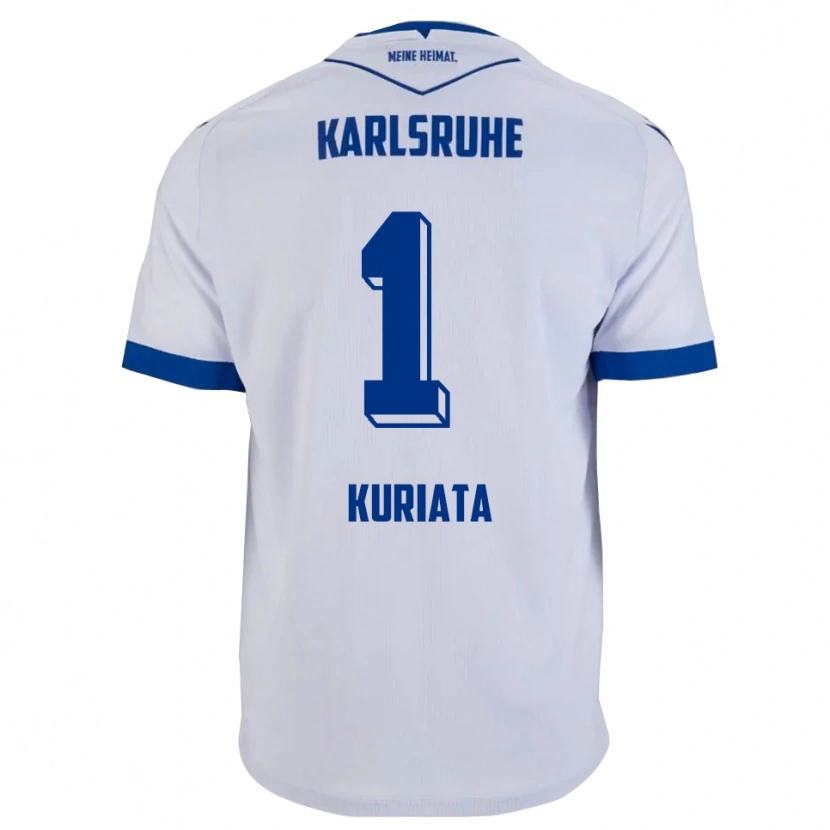 Danxen Herren Malik Kuriata #1 Weiß Blau Auswärtstrikot Trikot 2025/26 T-Shirt Schweiz