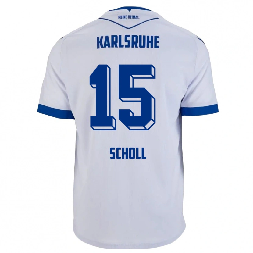 Danxen Herren Paul Scholl #15 Weiß Blau Auswärtstrikot Trikot 2025/26 T-Shirt Schweiz