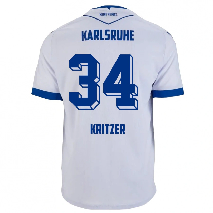 Danxen Herren Mateo Kritzer #34 Weiß Blau Auswärtstrikot Trikot 2025/26 T-Shirt Schweiz