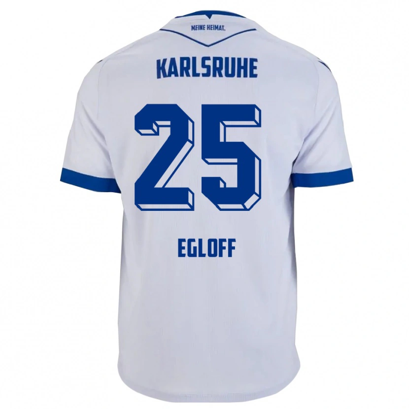 Danxen Herren Lilian Egloff #25 Weiß Blau Auswärtstrikot Trikot 2025/26 T-Shirt Schweiz