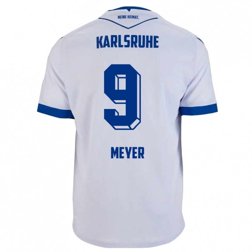 Danxen Herren John Meyer #9 Weiß Blau Auswärtstrikot Trikot 2025/26 T-Shirt Schweiz