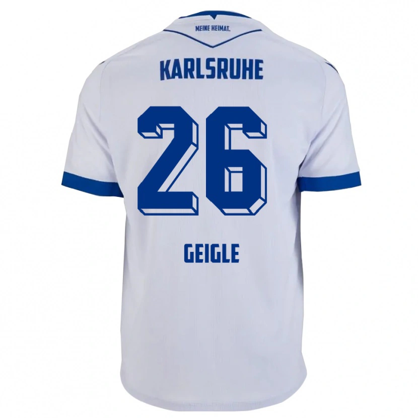 Danxen Herren Fynn Geigle #26 Weiß Blau Auswärtstrikot Trikot 2025/26 T-Shirt Schweiz