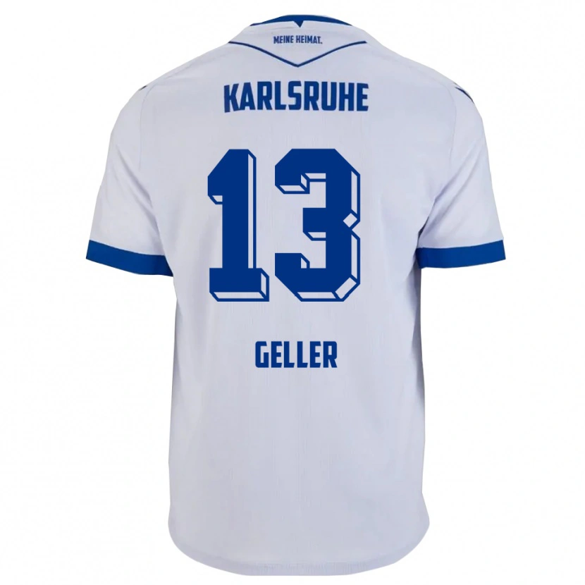 Danxen Herren Robert Geller #13 Weiß Blau Auswärtstrikot Trikot 2025/26 T-Shirt Schweiz