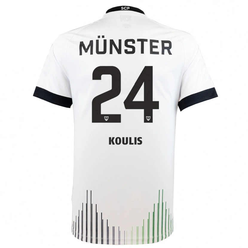 Danxen Herren Niko Koulis #24 Weiß Schwarz Auswärtstrikot Trikot 2025/26 T-Shirt Schweiz